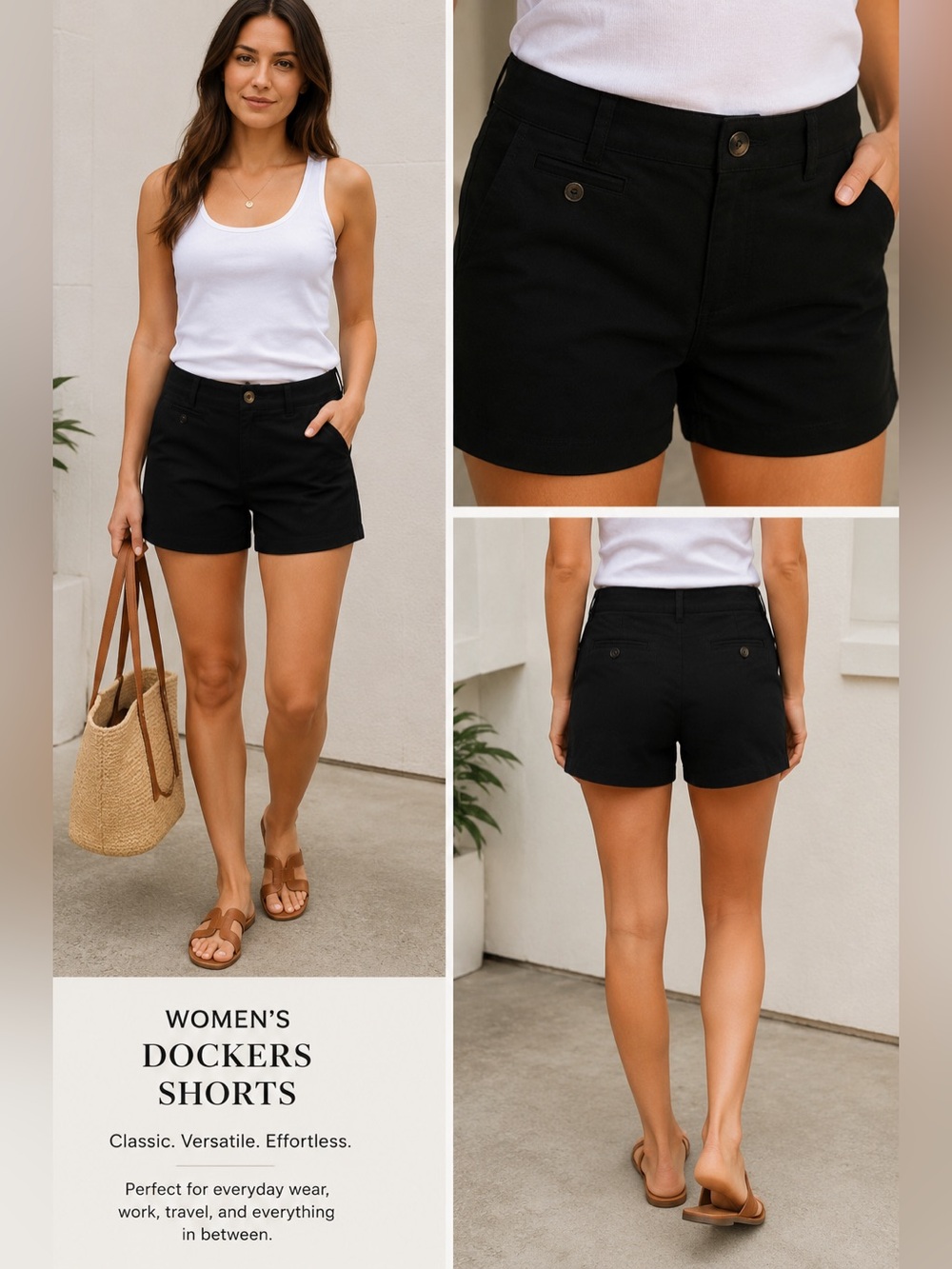 Dockers Black Shorts Women’s Size 8